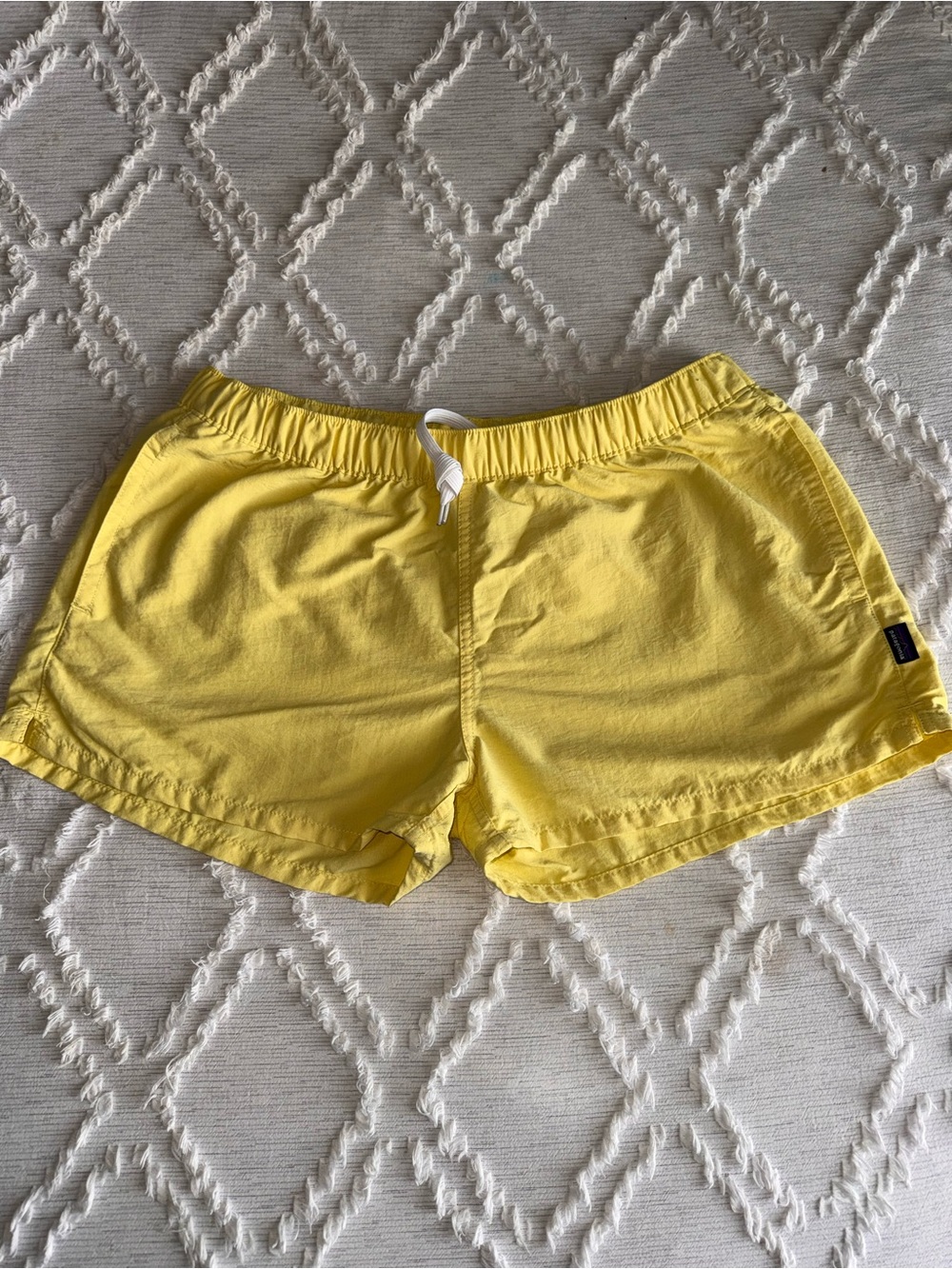 Patagonia Women’s Barely Baggies Yellow Shorts – Large